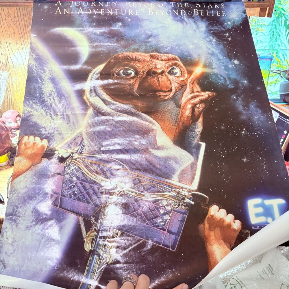 E.T. Adventure Universal Studios Poster Vintage 1990s 24x36 ET Ride Space Theme